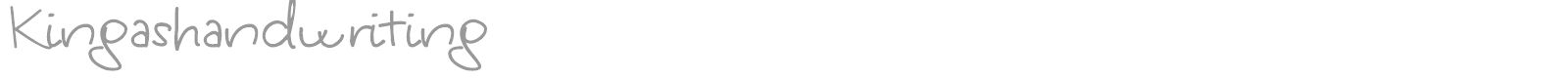 Kinga's Handwriting font preview